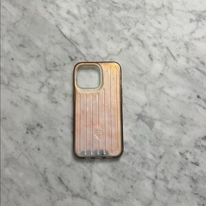 RIMOWA Clear and Brown Phone Case Iridescent